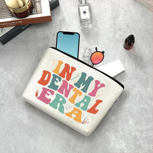 Dental Gifts Dentist Gift Dental Hygienist Gifts Dental Assistant Office Gifts Makeup Bag IN MY DENTAL ERA Singer Fans Dentist Accessories Cosmetic Zipper Pouch Teeth Care Gifts for Graduation Class