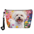 Upetstory Maltese Dog Cosmetic Bag for Women Teen Girls Cute Makeup Bags Zipper Cosmetic Bags Multifunction Storage Pouch Toiletry Organizer Travel Holiday