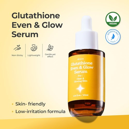 Glutathione All-In-One Brightening Serum - Niacinamide, Kojic Acid & Turmeric for Radiant, Even-Tone Skin