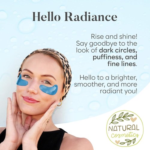 BLOOMORA Marine Collagen Under Eye Patches - Hydrating Mask for Puffy Eyes & Dark Circles | 30 Pairs