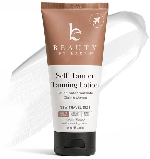 Skiennix Tanning Lotion - Natural & Organic Self Tanner, Travel Size, Non-Toxic Gradual Moisturizer for Men & Women