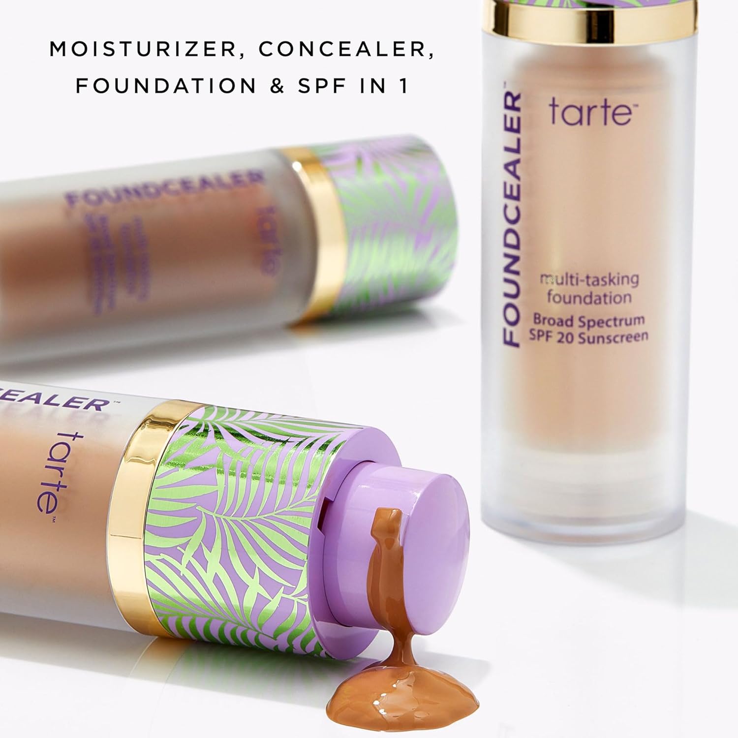 Tarte Babassu Foundcealer Dewy Foundation - SPF 20 Sunscreen & Concealer in One, Vegan, Radiant Coverage