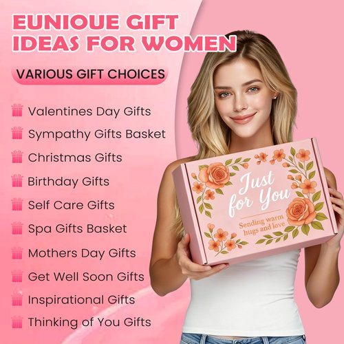 Gifts for Women, Cozy Self Care Gift Set for Her with Blanket, 12oz Insulated Mug & Socks, Thoughtful Birthday Gift for Mom, Wife, Girlfriend or Best Friend