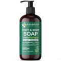 KESMEDIK Tea Tree Oil Foot & Body Soap with Peppermint, Cleanses, Refreshes & Soothes Itchy Skin, Antifungal & Antibacterial Support for Ringworm, Athlete’s Foot, Jock Itch & Demodex, 8 fl oz