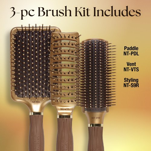 Olivia Garden Ceramic + Ion Nano Thermic Hair Brush - Professional Styling Tool for Smooth, Shiny Hair