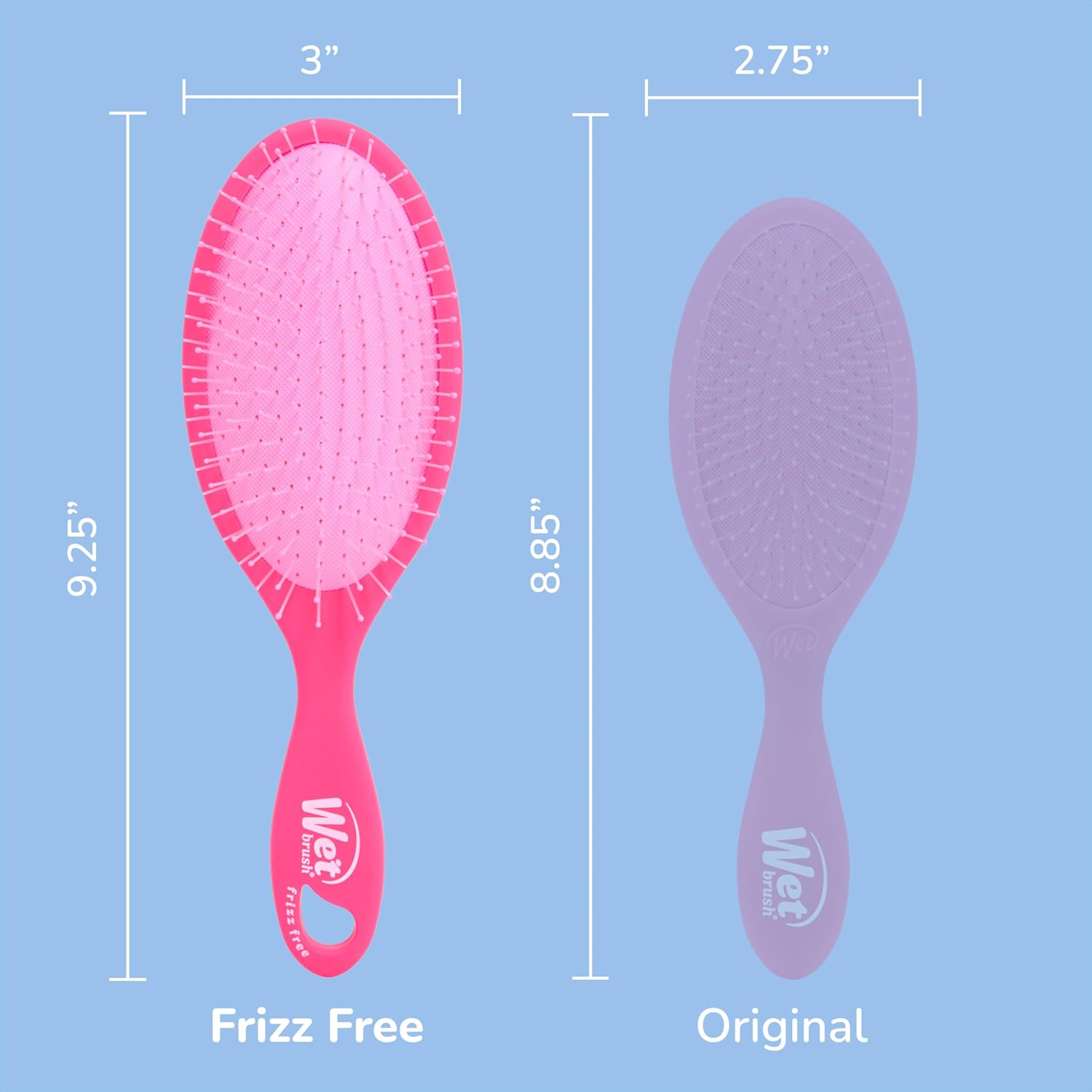 Wet Brush Frizz-Free Detangler Brush - Ionic Technology for Smooth, Frizz-Free Hair | Pink