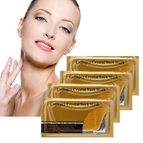 **Korean Bio-Collagen Necklift Mask - Hydrating & Firming Silicone Wrinkle Patches for Youthful Neck (2 Pack)**