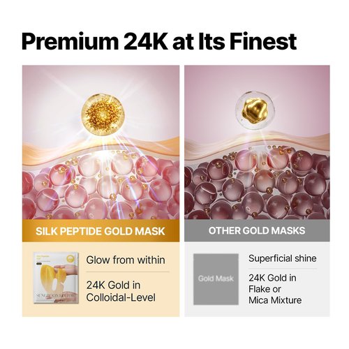 SUNGBOON EDITOR Silk Peptide EGF Intensive Gold Overnight Mask, Hydrating Mask for Glass Skin,31 Multi Peptide(Copper Peptides)+24K Gold&Collagen, Korean Skincare, 4ea | Valentines Day Gifts for Woman