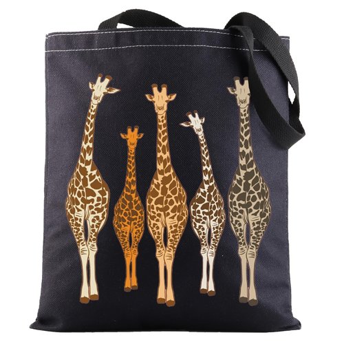 G2TUP Giraffe Tote Bag Giraffe Lovers Reusable Grocery Bag Giraffe Animal Birthday Gift (Giraffe BL TG)
