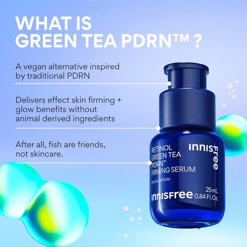 Innisfree Green Tea Retinol PDRN Firming Serum - Vegan Korean Skincare for Smoother Skin Texture | Gift Set Available