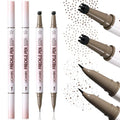 UCANBE Dual-Ended Freckle Pen & Stamp - Waterproof, Smudge-Proof Makeup for Long-Lasting Faux Freckles (Light Brown & Chestnut)