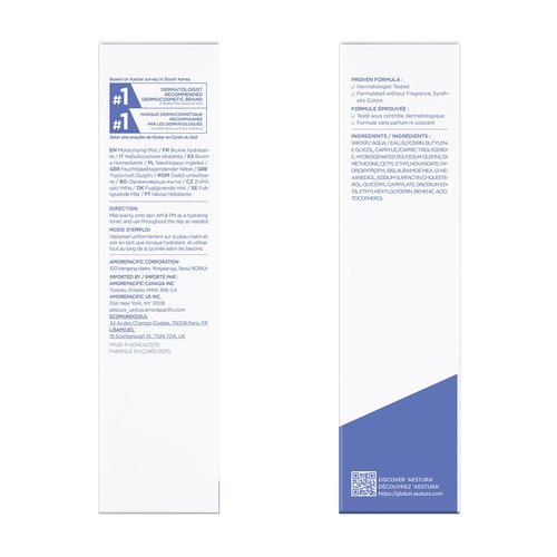 AESTURA ATOBARRIER365 Cream Mist with 10,000ppm Ceramides | Moisture Barrier Support, Ultra-Fine Moisturizing Mist, Suitable for Dry Skin, 120ML / 4.06 fl.oz.