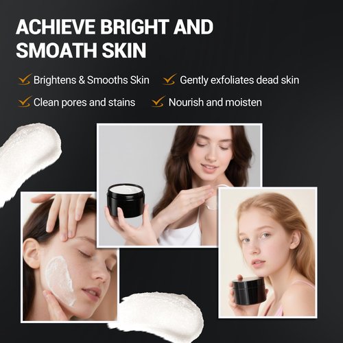 Face, Body & Scalp Scrub, 3-in-1 Gentle Microdermabrasion Exfoliating Scrub with Niacinamide & Vitamin C, Deep Cleansing, Oil Control, Dead Skin Removal, Pore-Refining for Smooth Radiant Skin, 12.3 oz