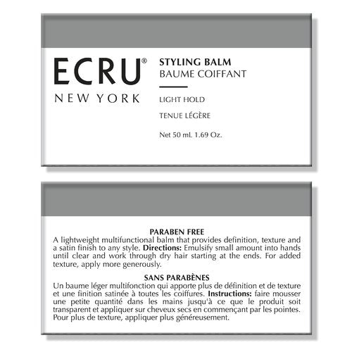 ECRU New York Styling Balm - Flexible Hold Hair Wax & Texturizing Cream | Travel Size 1.69oz