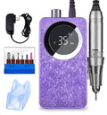 Lumcrissy Professional Cordless Electric Nail Drill Kit – 35000 RPM Rechargeable E File with 10+ Hour Battery, 6-in-1 Bits – Portable Acrylic Gel Remover for Salon/Home,Drills para Uñas Professional