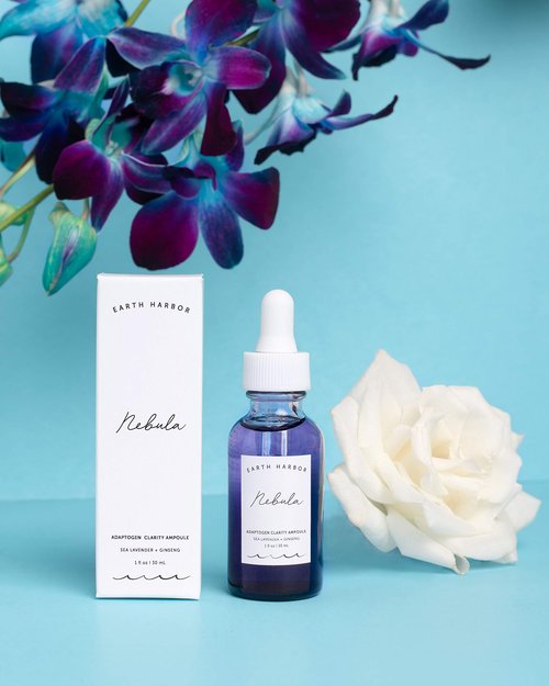 Earth Harbor NEBULA Adaptogen Clarity Ampoule – Serum for Acne, Blemishes & Oily Skin, Clarifying & Balancing with Squalane & Ginseng, 1 fl oz