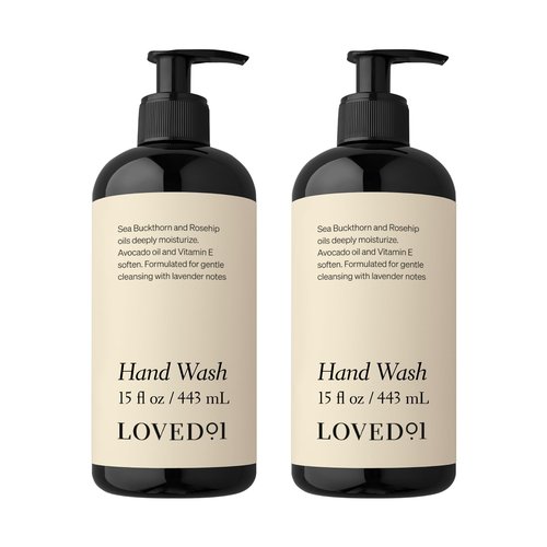 Loved01 Hand Wash, John Legend Skincare, Liquid Hand Soap, Gentle & Hydrating, Cruelty-Free, Oprah's Favorite Things, Formulated with Nourishing Oils, First Love Lavender Scent, 2-Pack 15 oz each