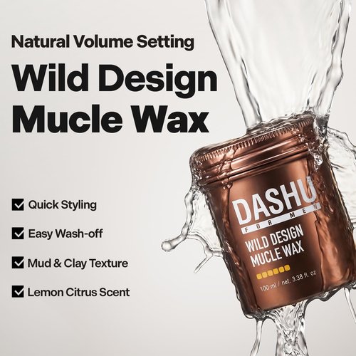 DASHU Muscle Wax 3.5oz - Strong Hold Styling Wax with No Shine, Easy to Wash