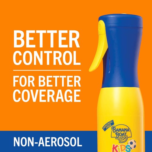 Banana Boat 360 Coverage Kids Sunscreen Mist SPF 50 | Refillable Bottle, Kids Spray Sunscreen SPF 50, Non-Aerosol Childrens Sunblock, 360 Coverage Spray, 5.5Fl Oz
