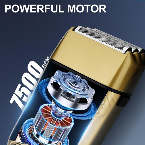 Dumite Electric Shavers for Men,Waterproof Powerful Motor Electric Razor,Head Shavers for Bald Men,Triple Foil Beard Trimmer,Barber Supplies LED Displays & USB Charging Shaver, Gifts