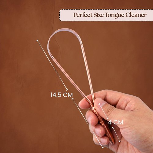 Regine Switzerland Tongue Scraper - 100% Copper for Bad Breath Relief | Multicolor Travel Cases Included