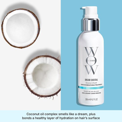 COLOR WOW Dream Cocktail Leave-In Treatment - Coconut Infused for Silky, Frizz-Free Hair | Heat Protectant & Blow Dry Boost