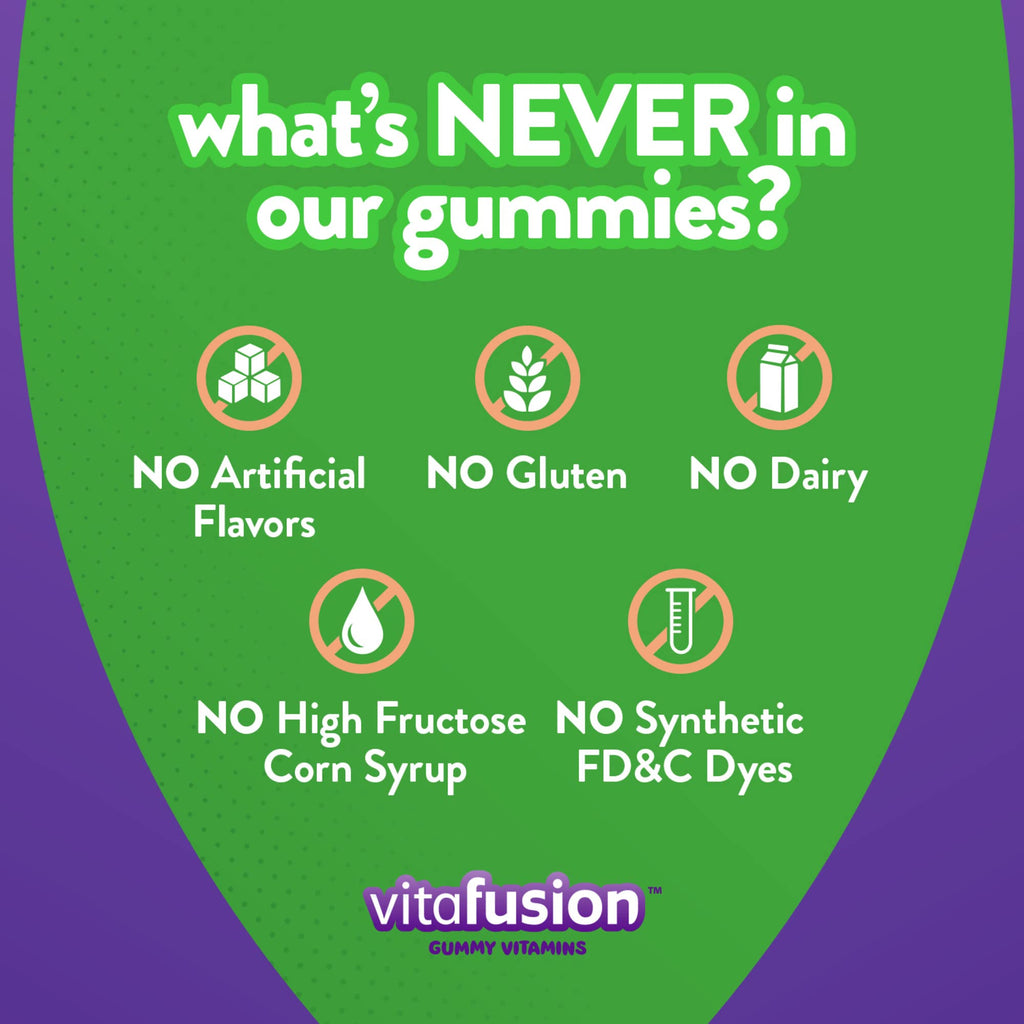 Vitafusion Gorgeous Hair, Skin & Nails Multivitamin Gummy Vitamins, 100ct (Pack of 2)