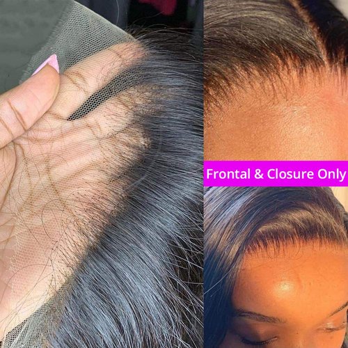 13x4 Full Lace Frontal Closure Ear To Ear 130% Density Free Part Straight Brazilian Virgin Human Hair Lace Frontal With Baby Hair For Black Women Natural Color 12 inch(13X4 lace frontal, 12)
