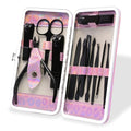 CGBE Nail Clippers Set, 12pcs Stainless Steel Nail Kit for Men, Manicure Set Pedicure kit for Mens Gifts - Black