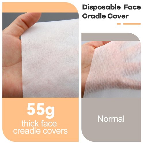 Luriseminger Disposable Face Cradle Covers–Medical-Grade, SPA Face Rest Covers Headrest Covers for Massage Tables Massage Chairs 16x 12inches/ 40 x 30 cm (200pc Large face Cover)