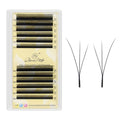 GLAMLASH W Eyelash Extensions 3D Volume Premade Fan Natural Soft Matte Lash Professional Salon Supplies (3D,0.07,C,9-14mm,Fox)