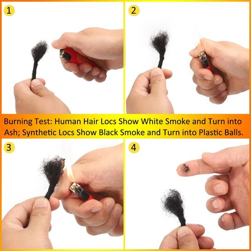 613# Bleach Blonde Loc Extensions Human Hair 0.4 cm 6 Inch 30 Strands Dreads Extensions Human Hair Locs Extensions Dreadlocks Extensions for Men Women Kids Full Handmade Permanent Real Human Hair Locs