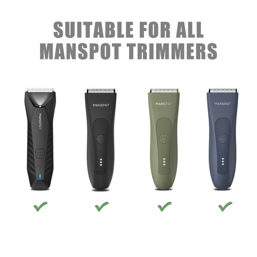 MANSPOT Black Replaceable Blade (2Pcs) Men’s Manscape Trimmer, Ceramic Blade Ball Trimmer/Shaver for Men Replacement Head