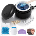 Azang Nose Wax Kit Men 100g Wax USB Fast Heat Unisex Suitable for Different Body Parts Smart Constant Temp 12 Nose Hair Sticks 3 Silicone Pots Valentine's Day Gifts