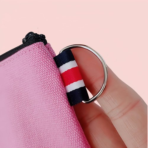 FKUMLUN 6 Pack Small Canvas Zipper Tool Bag,Square Pocket Mini Toiletry Bag, Multi-Purpose Storage Organizer Portable Travel Makeup Pouch with Hanging Ring(4inch)