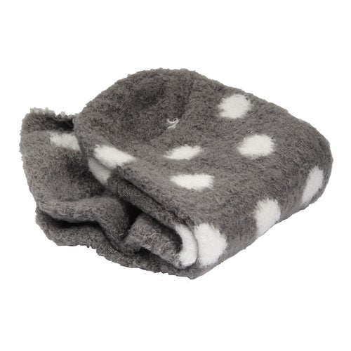 BambooMN Women's X-Large Fuzzy Soft Aloe Infused Nylon Spa Socks, Grey Dots, 3 Pairs