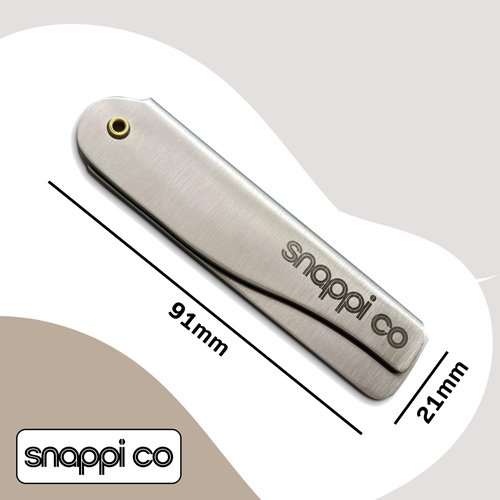 Snappi Co® Metal Folding Beard Comb | 304 Stainless Steel Pocket Comb for Men for Beard Grooming, Hair Styling & Moustache Care | Compact Flip Comb, Portable Mens EDC Accessories | Includes Gift Box