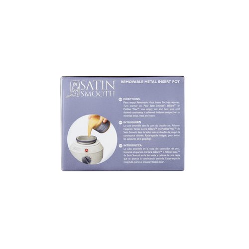 Satin Smooth Empty Metal Wax Pot for Hair Removal - Reusable Waxing Pot for Warmer Insert, Salon and At-Home Waxing