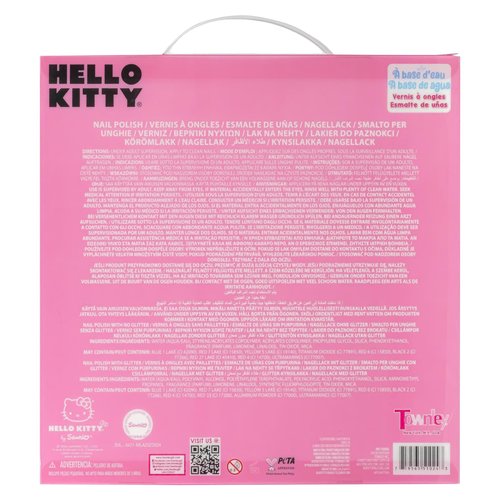 Townley Girl Hello Kitty Peel-Off Water-Based Safe Quick Dry Nail Polish Set for Girl Kids Ages 3+, Perfect for Birthday Gift Parties, Sleepovers & Makeovers, 18 Pcs