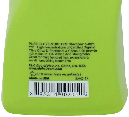 ELC Pure Olove Moisturizing Shampoo - Nourishing Formula for Soft, Hydrated Hair | 12oz