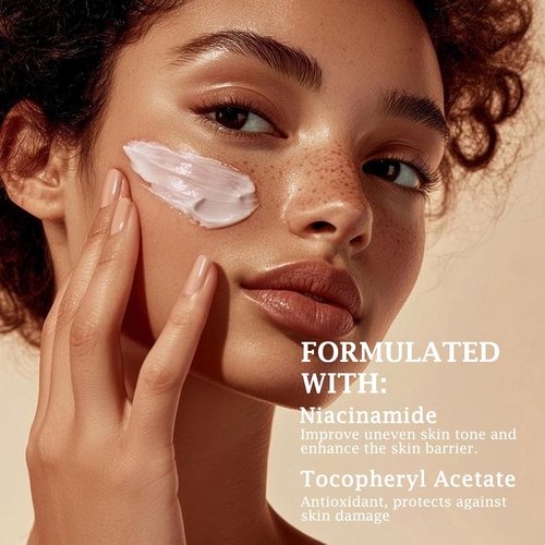FUNAN Face Sunscreen SPF 50+ - Waterfull Tone-Up Serum, Oil-Free & Oxybenzone-Free, 2.1 Fl Oz