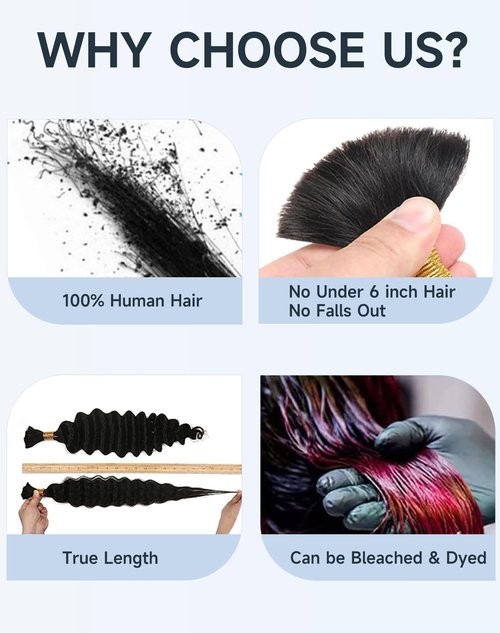 Human Braiding Hair For Boho Braids 110g Curly Boho Hair For Braiding Knotless 12A 100% Unprocessed Brazilian Virgin Hair Extensions Bulk Bohemian 4 Bundles/Pack Natural Color 16Inch