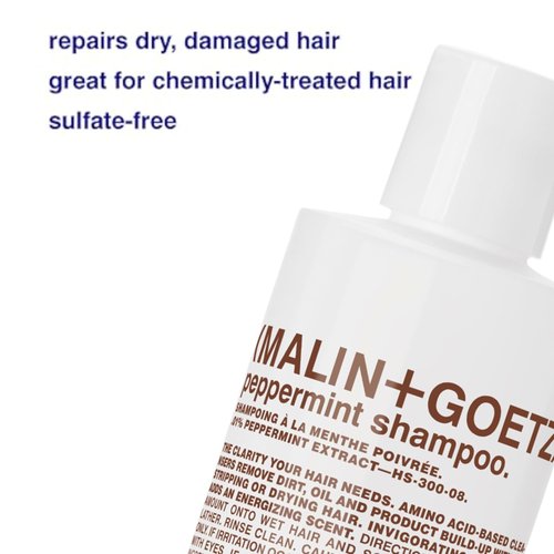 MALIN+GOETZ Shampoo - Hydrating Basil & Clarifying Peppermint | Daily Amino Acid Cleanser for All Hair Types | Vegan & Sulfate-Free