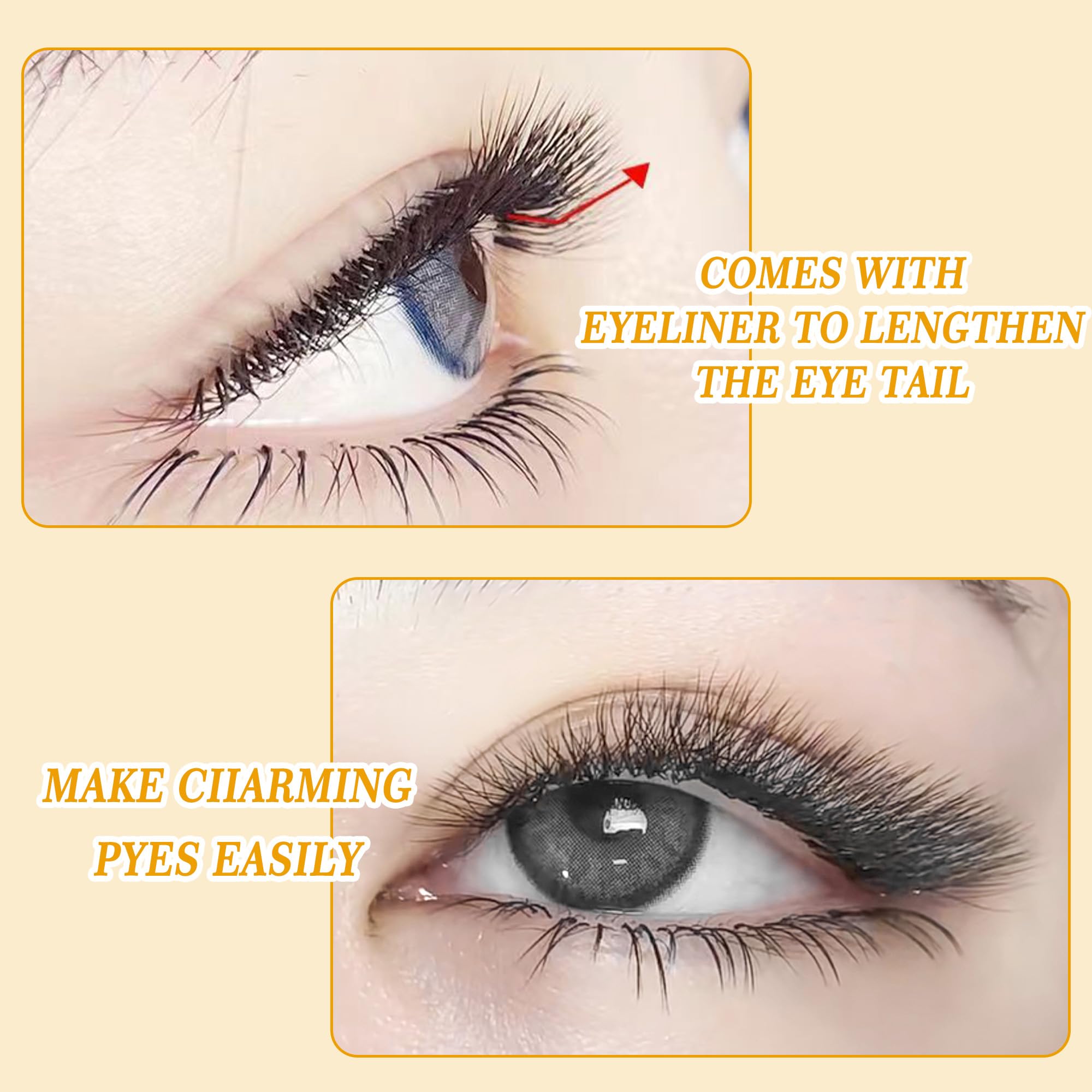 W Eyelash Extensions 0.07mm Thickness 5D Premade lash Fans LU/M Curl Lashes 8-15mm Mixed Tray Soft Fluffy Volume Lash Fans Natural Look Individual Eyelashes (5D-0.07-LU,8-15MM)