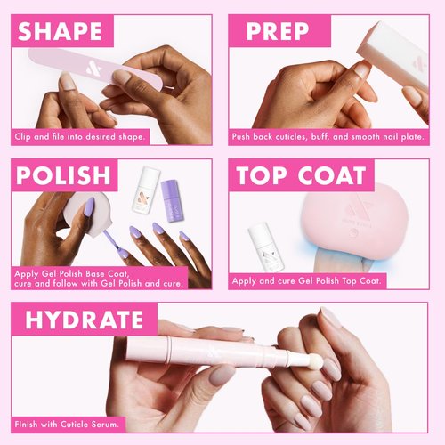 Olive & June Gel Polish | UV LED Nail Lamp Needed | Long Lasting Formula | Up to 21 Days of Wear | Damage-Free Removal | Salon-Quality Manicure Pedicure at Home| Boysenberry Glass