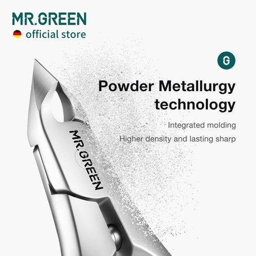 MR.GREEN Cuticle Nippers Innovate Cuticle Scissors Built-in Spring Clippers Trimmer Dead Skin Remover Manicure Beauty Tool (Cuticle Nipper+Manicure Pusher)
