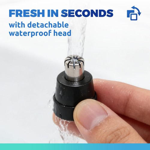 Ear and Nose Hair Trimmers for Men: Skinsafe Nasal Hair Cutter with 5 Months Long Lasting Battery Life - Portable Nose Trimmer Grooming Tool Easy of Use and Clean, Correct Size Nose Hair Remover