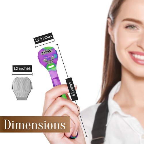 Facón Professional Callus Shaver Remover with 50 Blades, Pedicure Razor for Feet & Hands, Foot Razor for Callus Removal, Callus Blade Remover, Corn Shaver, Surgical Grade Premium Stainless Steel Tool