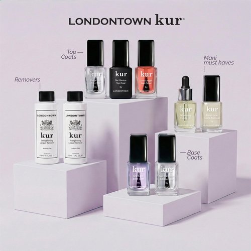 LONDONTOWN Acetone-Free Nail Polish Remover – Fast-Acting, Gentle Formula with Vitamins A & E, Removes Glitter & Dark Polish, Strengthens & Hydrates Nails, 4 fl oz each, Pack of 2