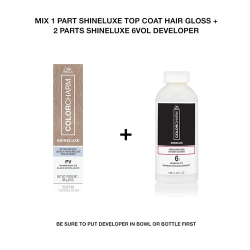 COLORCHARM ShineLuxe Top Coat Hair Gloss - Restores Color Vibrancy & Adds Shine | Vegan & Ammonia-Free | 2 oz.